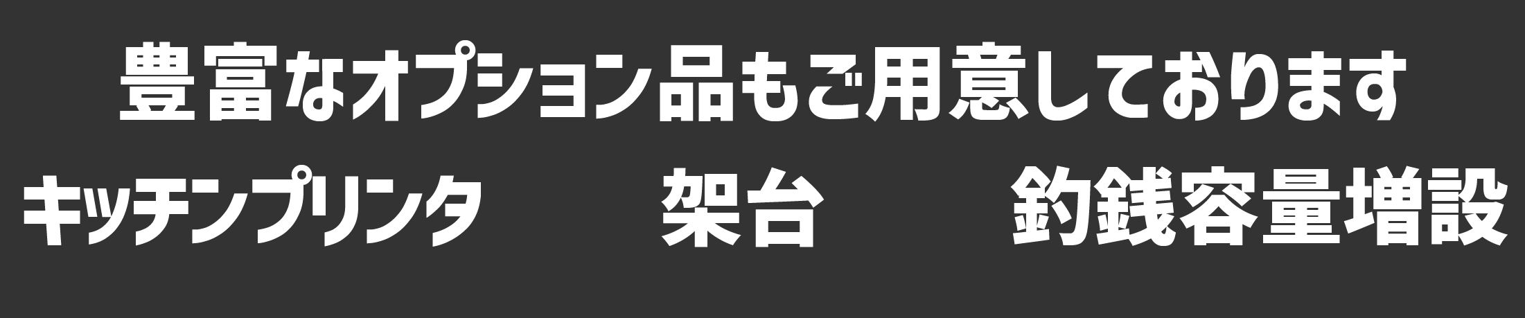 豊富なオプション品